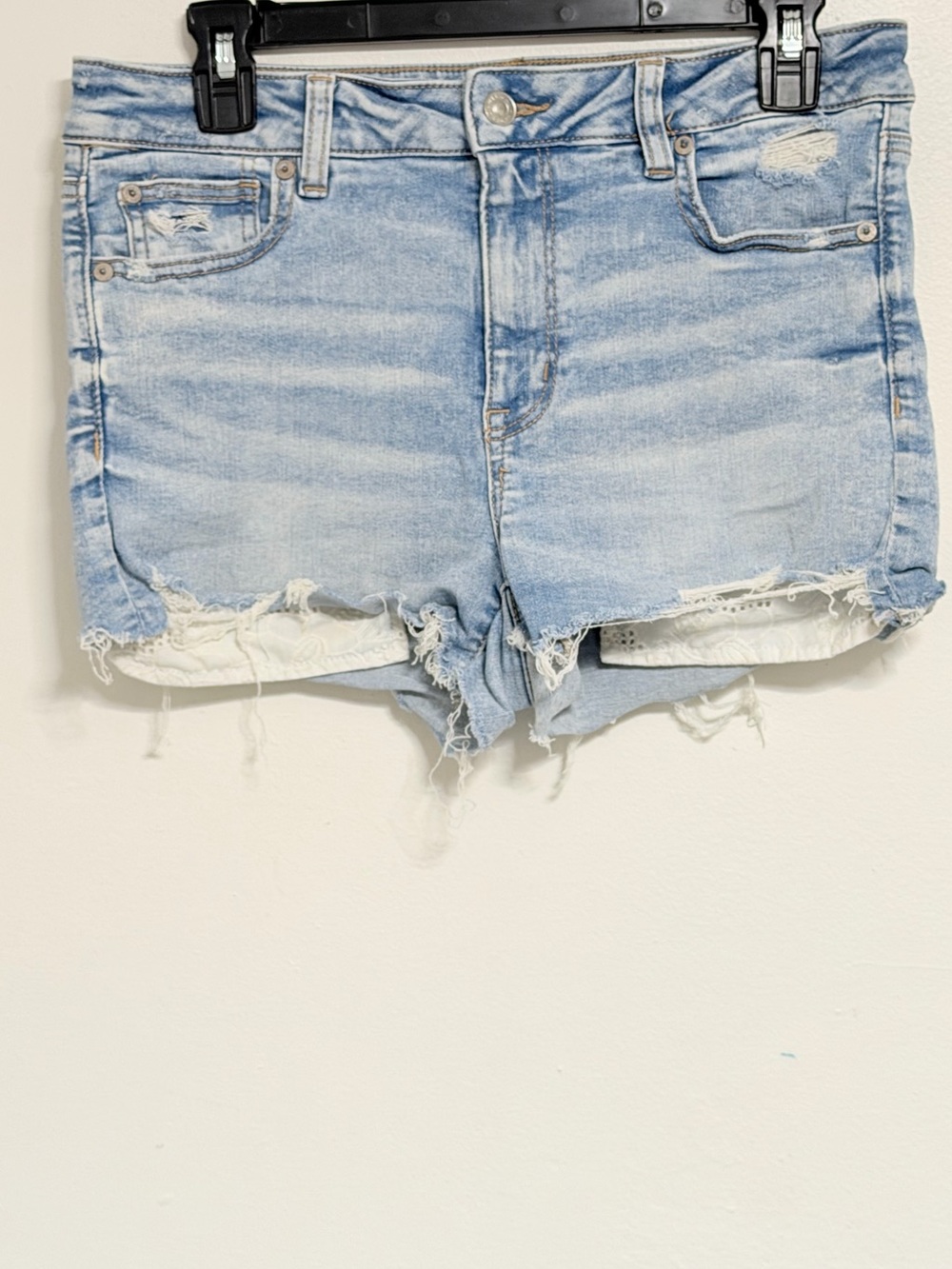 American Eagle Hi Rise Shortie Jean Shorts Size 10
